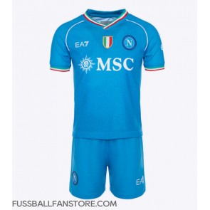 SSC Napoli Replik Heimtrikot Kinder 2023-24 Kurzarm (+ Kurze Hosen)